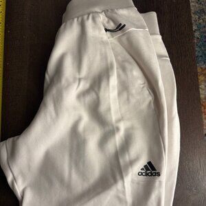 Adidas White joggers - Women's Large, Tapered